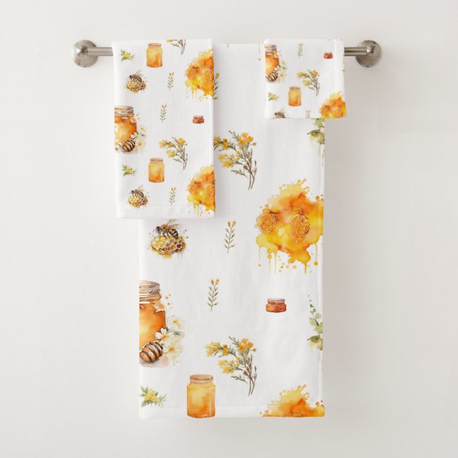 Weißer Honig Badhandtuch Set (Insitu)