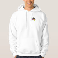 Weißer Hoodie der alien-Abduktions-Männer Zip