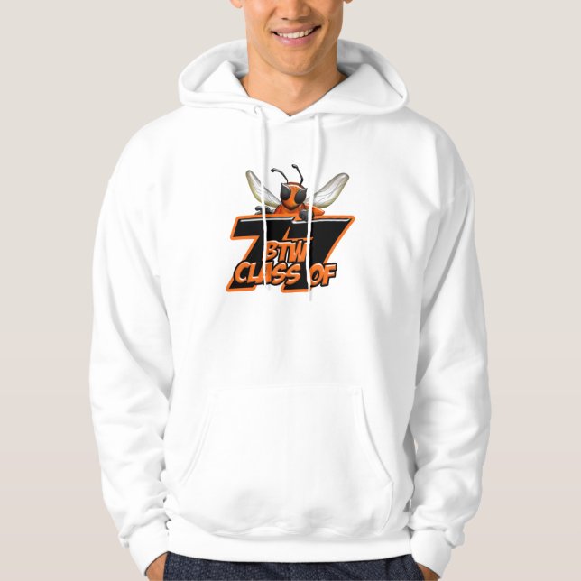Weißer Hoodie-großes Logo Hoodie (Vorderseite)