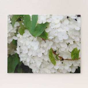 Weißer Hydrangea Puzzlespiel 16 x 20 durch
