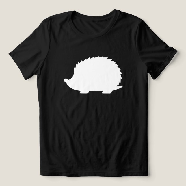 Weißer Igel Tri-Blend Shirt (Design Vorderseite)