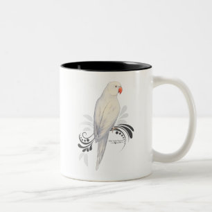 Weißer Indianenklingelpapagei Zweifarbige Tasse