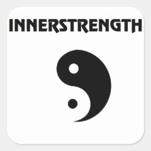 Weißer INNERSTRENGTH-Stiker Quadratischer Aufkleber