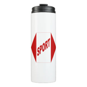 Weißer isothermer Zylinder KANADA SPORT Thermosbecher