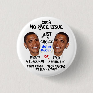 weißer Junge der Obama-Rennenfrage von Kansas Button