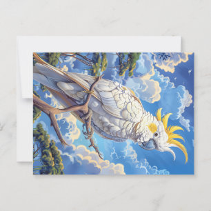 Weißer Kakadu Postkarte