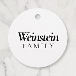 Weißer Klassischer Familienname Purim Geschenkanhänger