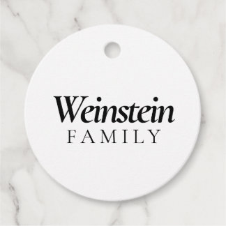 Weißer Klassischer Familienname Purim Geschenkanhänger