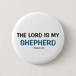 Weißer Knopf - Der Herr ist mein Hirte Psalm 23 Button