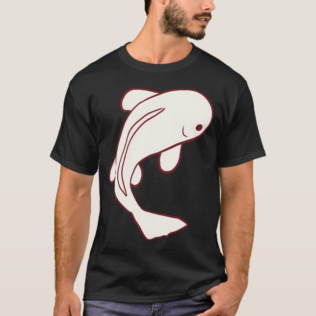 Weißer Koi-Fisch T-Shirt (Vorderseite)
