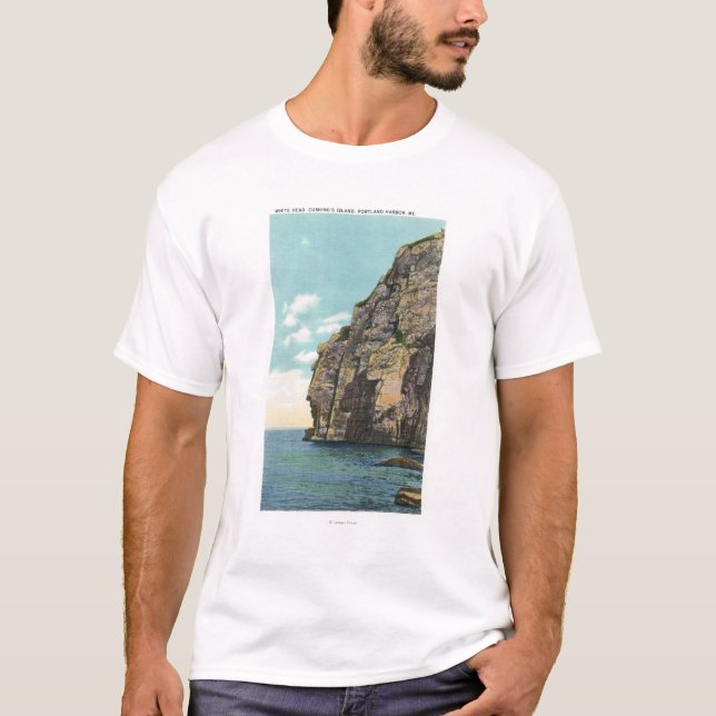 Weißer Kopf im Portland-Hafen T-Shirt (Vorderseite)