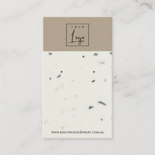 WEISSER KRAFT TERRAZZO STUDIERT EARRING DISPLAD CA VISITENKARTE