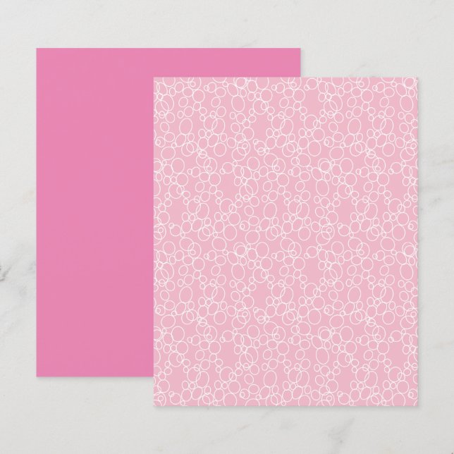Weißer Kreis auf rosa Scrapbook Paper (Vorne/Hinten)