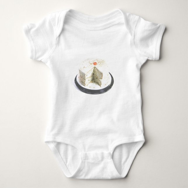 Weißer Kuchen Baby Strampler (Vorderseite)