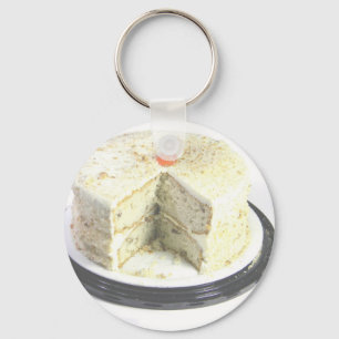 Weißer Kuchen Schlüsselanhänger