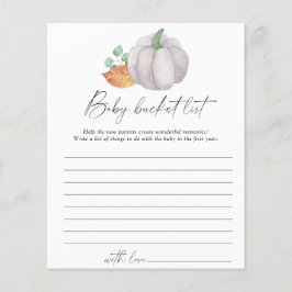 Weißer Kürbis - Baby Eimer List