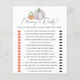 Weißer Kürbis - Mama- oder Papadi-Duschgame