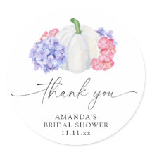 Weißer Kürbis und Hydrangea-Blume Brautparty