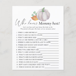 Weißer Kürbis - Wer kennt das beste Spiel der Mama