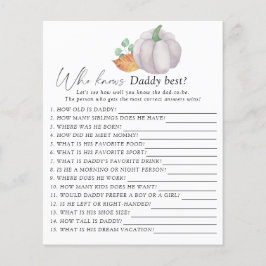 Weißer Kürbis - Wer kennt Papa bestes Spiel