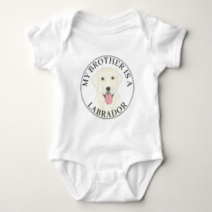 Weißer Labrador Hund Baby Strampler