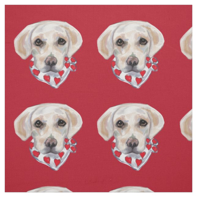 WEIßER LABRADOR RETRIEVER STOFF (Muster)