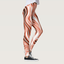 Weißer Lachs bis roter, langwelliger Spuren auf we Leggings