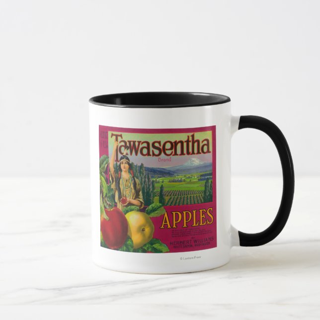 Weißer Lachs, Washington - Tawasentha Apple Labe Tasse (Rechts)