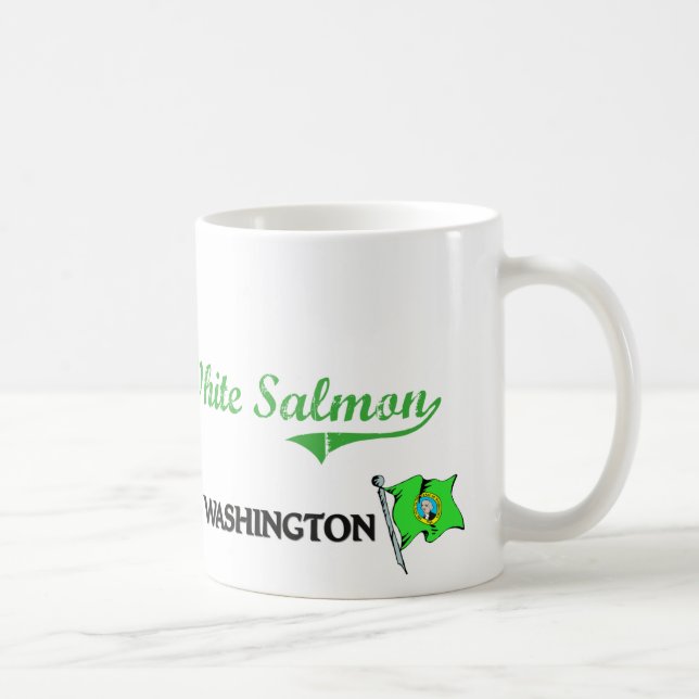 Weißer Lachswashington-Stadt-Klassiker Kaffeetasse (Rechts)