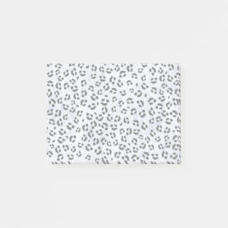 Weißer Leoparden Post-it Klebezettel