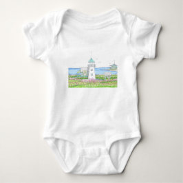 Weißer Leuchtturm Baby Einteiler