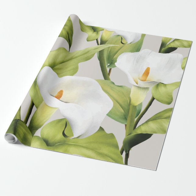 Weißer Lilie 3 Geschenkpapier (Ungerollt)