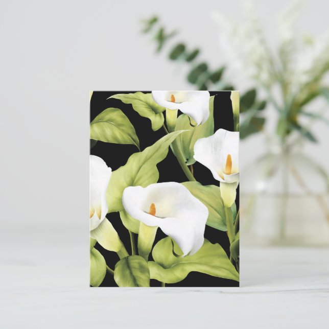 Weißer Lilie 4 Postkarte (Stehend Vorderseite)
