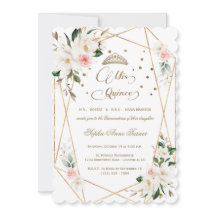 Weißer Magnolia Rosa Blütengoldquinceñera