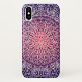 Weißer Mandala auf lila Hintergrund Case-Mate iPhone Hülle