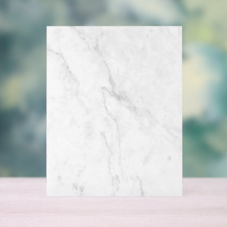 Weißer Marmor Acrylschild