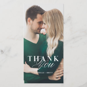 Weißer Marmor Danke für die Hochzeitskarte