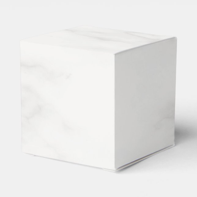 Weißer Marmor Elegantes modernes Template Trendy Geschenkschachtel (Rückseite)