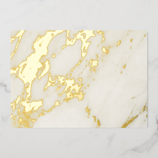 Weißer Marmor Folien Feiertagskarte