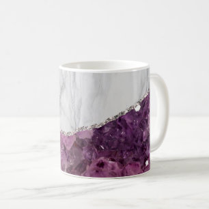 Weißer Marmor Gilded Black Agate Kaffeetasse