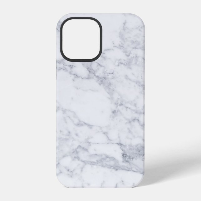 Weißer Marmor iPhone 12 Pro Hülle (Rückseite)