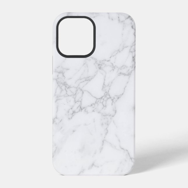 Weißer Marmor iPhone 12 Pro Hülle (Rückseite)