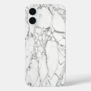 Weißer Marmor iPhone 16 Plus Hülle