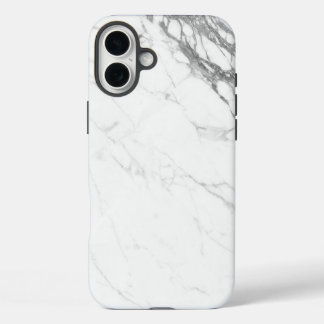 Weißer Marmor iPhone 16 Plus Hülle
