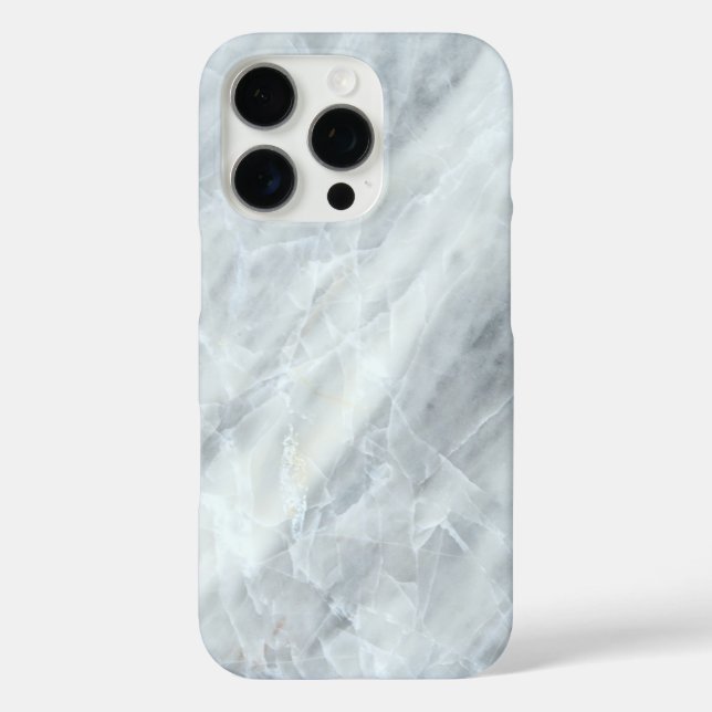 Weißer Marmor iPhone 16 Pro Hülle (Rückseite)