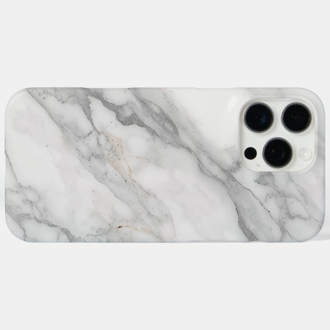 Weißer Marmor iPhone 16 Pro Max Hülle (Rückseite (Horizontal))