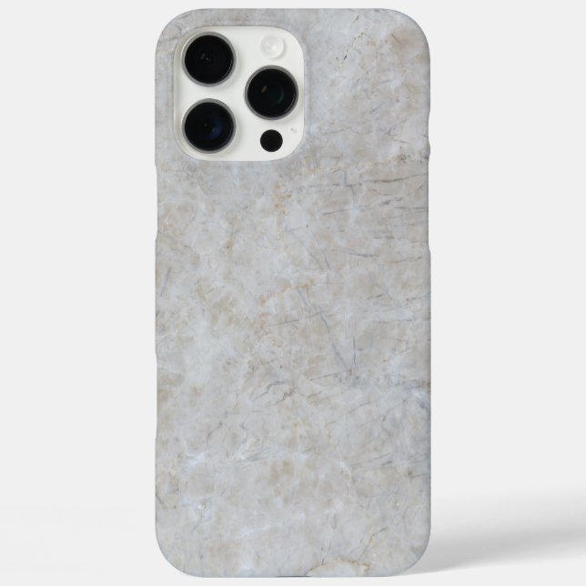 Weißer Marmor iPhone 16 Pro Max Hülle (Rückseite)