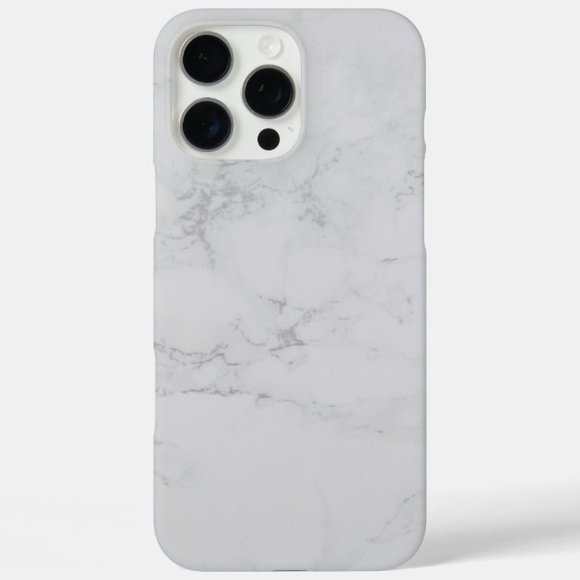 Weißer Marmor iPhone 16 Pro Max Hülle (Rückseite)