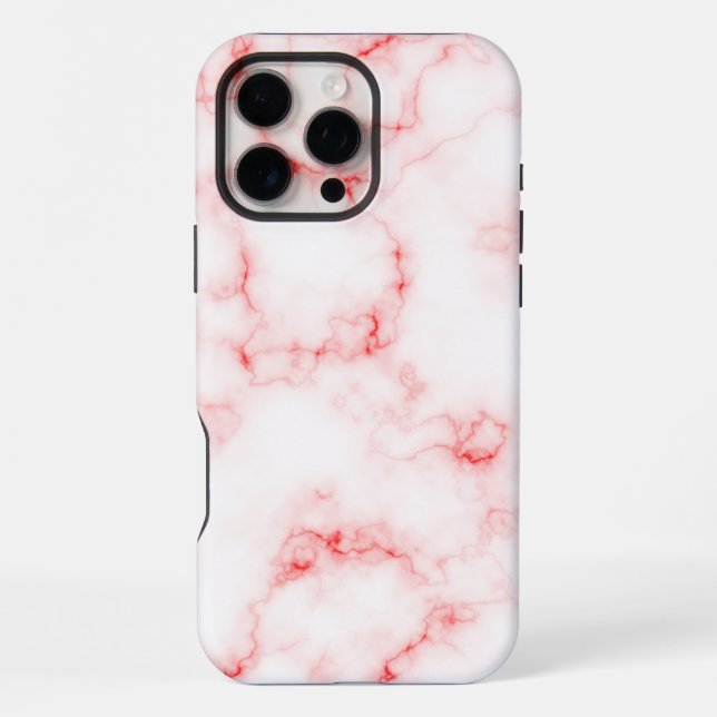 Weißer Marmor iPhone 16 Pro Max Hülle (Rückseite)