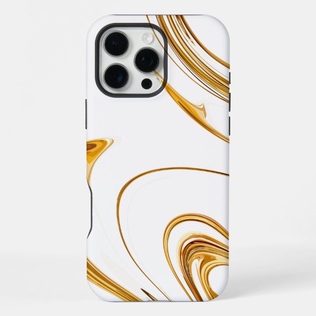 Weißer Marmor iPhone 16 Pro Max Hülle (Rückseite)